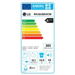 LG RH16U8AVCW Στεγνωτήριο 16kg A+++ με Αντλία Θερμότητας LG RH16U8AVCW Στεγνωτήριο 16kg A+++ με Αντλία Θερμότητας